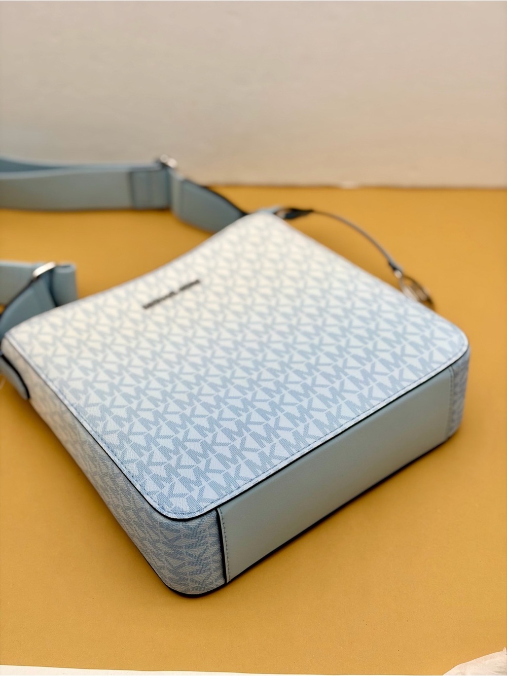 Michael Kors Light Blue Ombré MK Signature Crossbody - Picture 8 of 15
